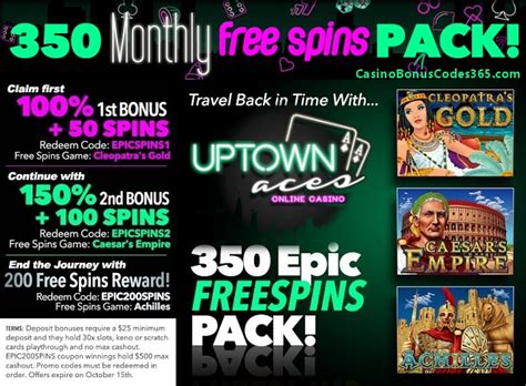 uptown aces free spins.